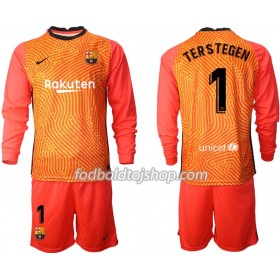 FC Barcelona Målmands Fodboldsæt TER Stegen 1 Børn 2020-21 M003 L/S (+ Korte bukser)